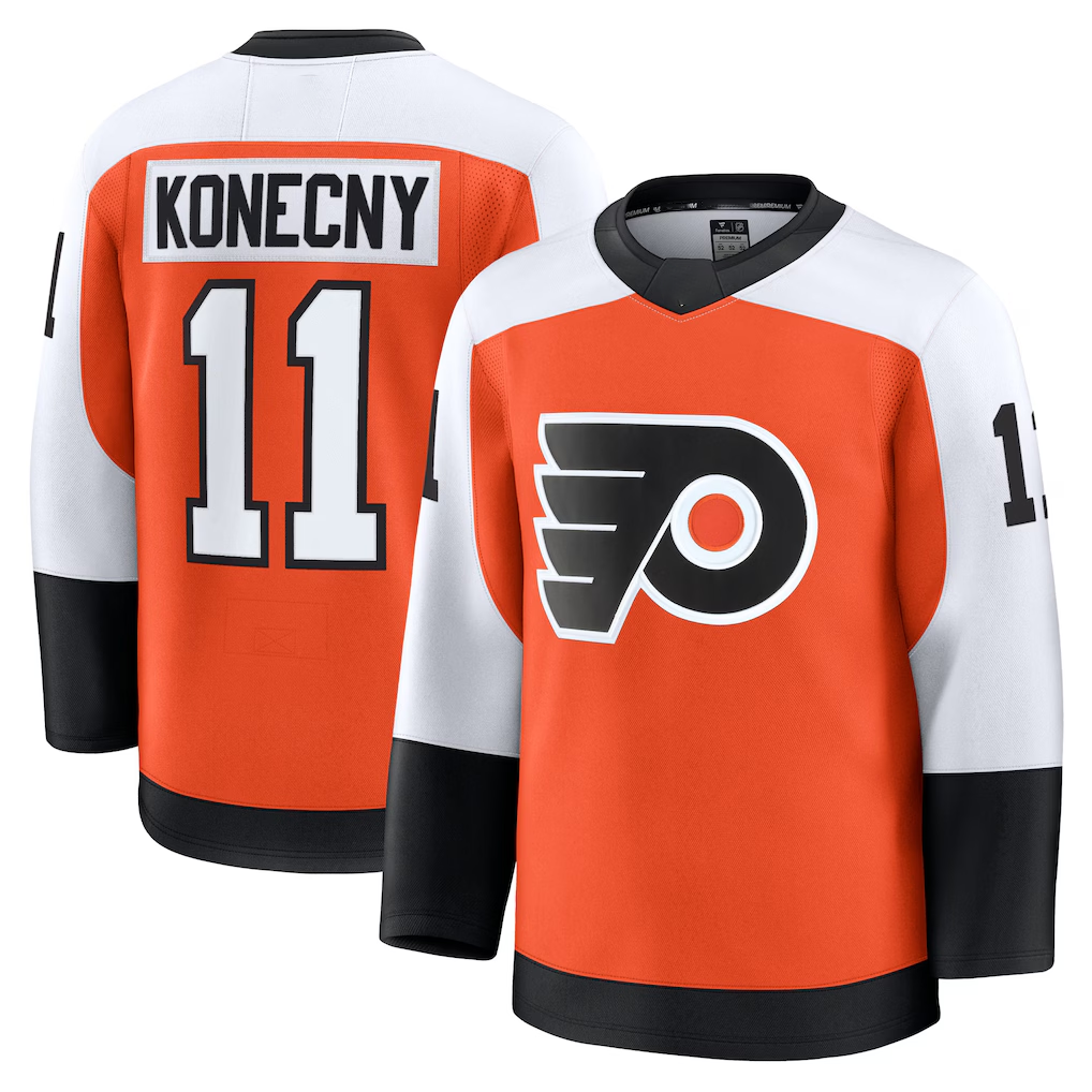 Yuxns P.Flyers #11 Travis Konecny Burnt Orange Home Premium Jerseys