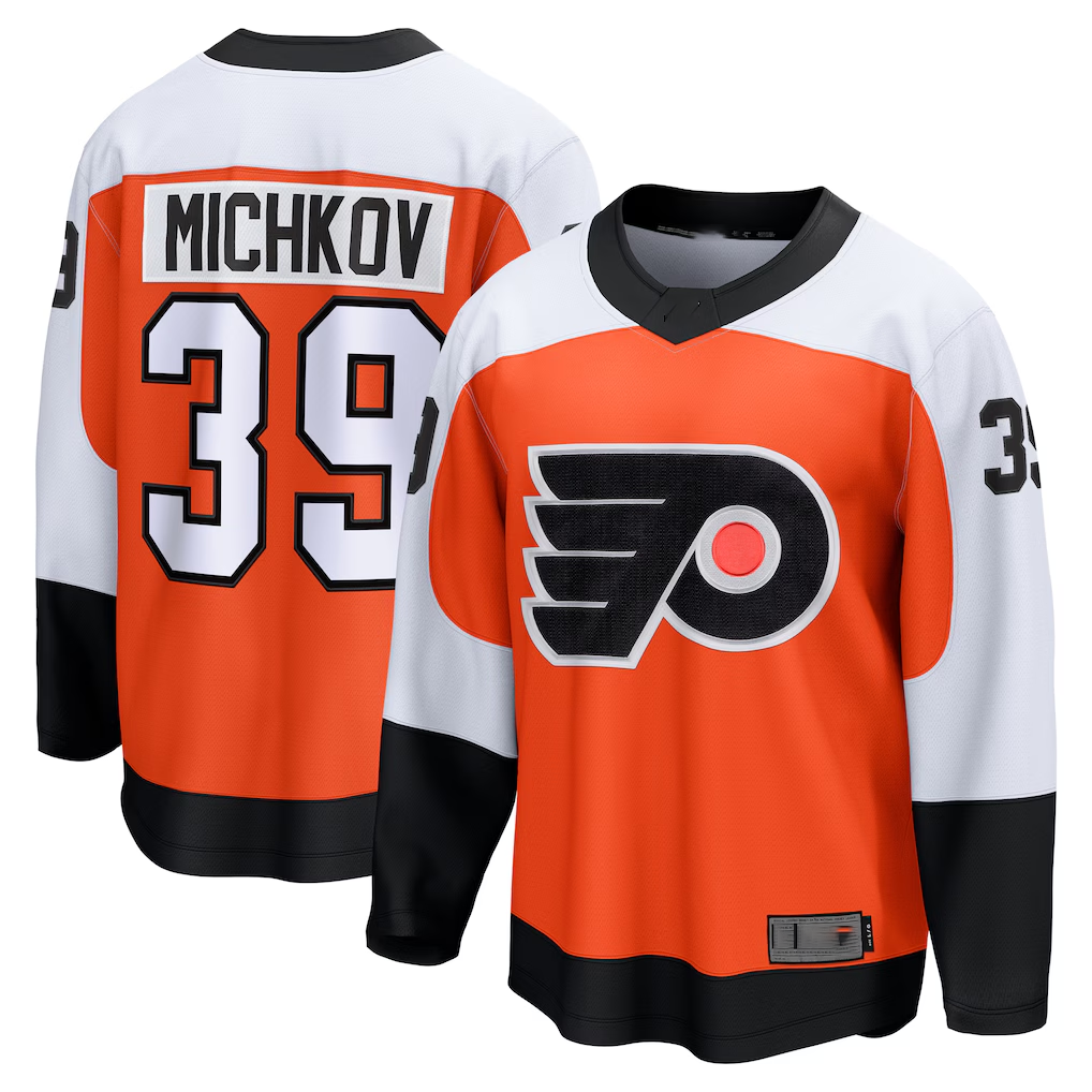 Yuxns P.Flyers #39 Matvei Michkov Orange Home Premium Jerseys