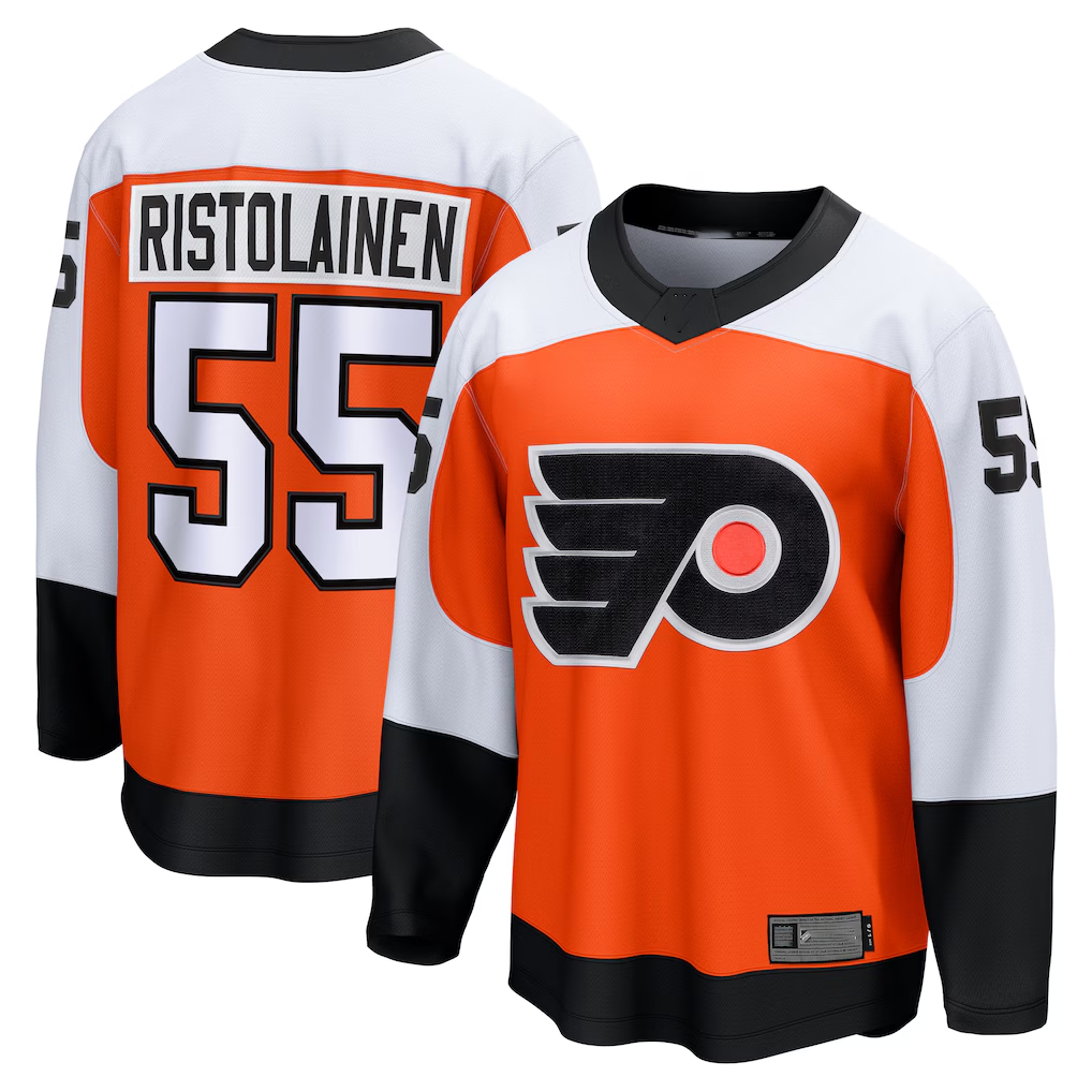 Yuxns P.Flyers #55 Rasmus Ristolainen Orange Home Breakaway Jerseys