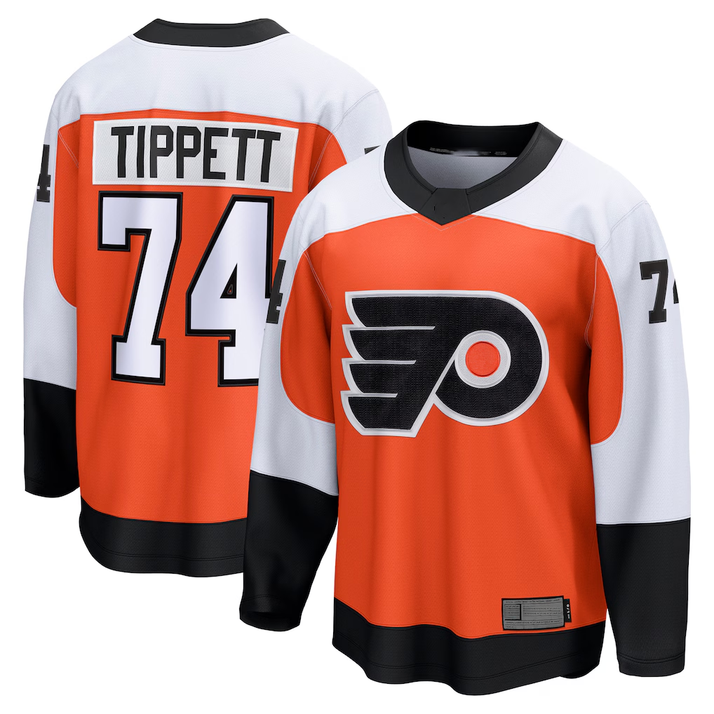 Yuxns P.Flyers #74 Owen Tippett Orange Home Breakaway Jerseys