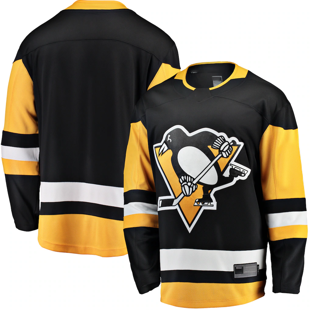 Yuxns P.Penguins Black Breakaway Home Jerseys