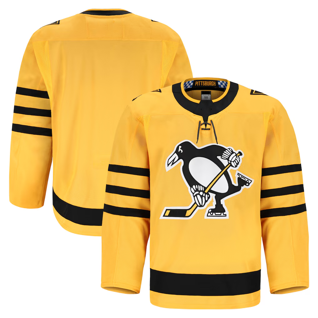 Yuxns P.Penguins Gold Alternate Authentic Pro Jerseys