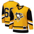 Yuxns P.Penguins #66 Mario Lemieux Gold 1984-85 Power Play Jerseys