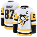 Yuxns P.Penguins #87 Sidney Crosby White Away Premium Jerseys