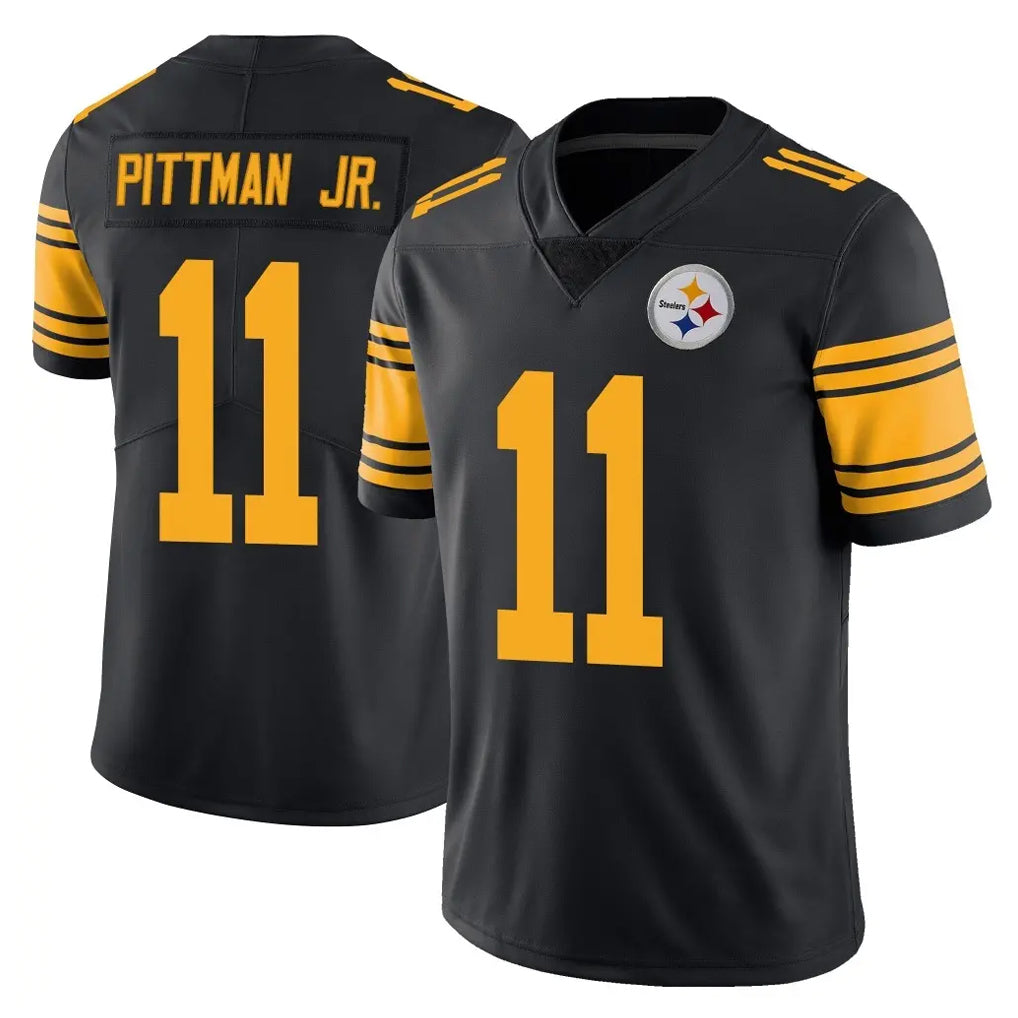 Yuxns P.Steelers #11 Michael Pittman Jr. Player Black Limited Color Rush Home Game Stitched Jerseys