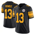 Yuxns P.Steelers #13 Rico Dowdle Player Black Limited Color Rush Home Game Stitched Jerseys