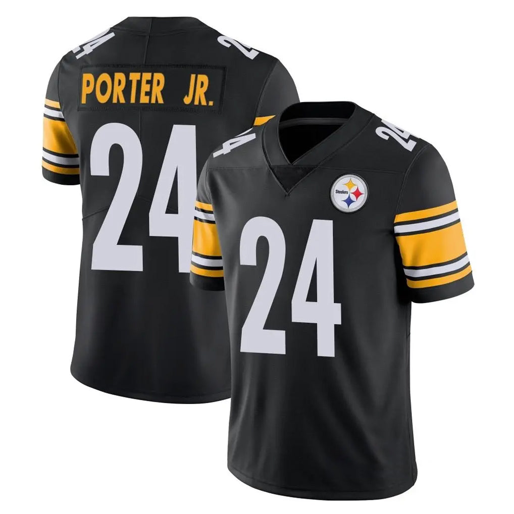 Yuxns P.Steelers #24 Joey Porter Jr. Player Black Limited Vapor Untouchable Home Game Stitched Jerseys