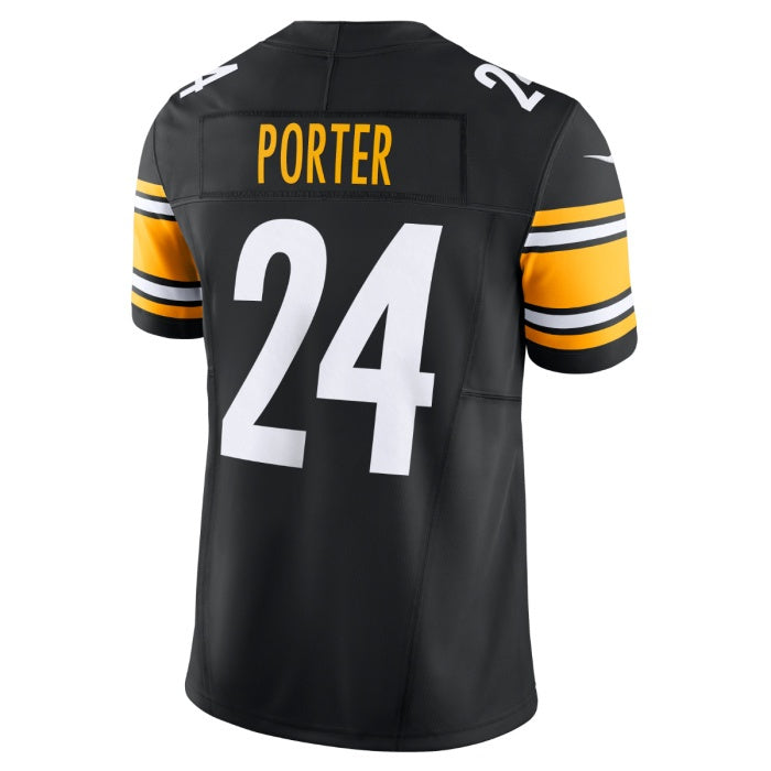 Yuxns P.Steelers #24 Joey Porter Jr. Vapor F.U.S.E. Limited Home Stitched Jerseys