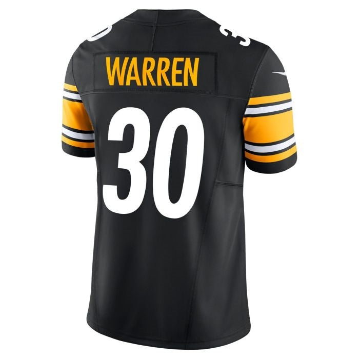 Yuxns P.Steelers #30 Jaylen Warren Vapor F.U.S.E Limited Home Stitched Jerseys
