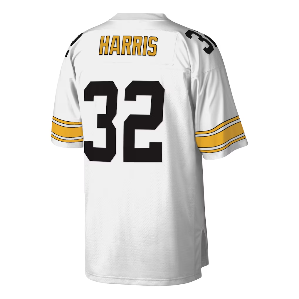 Yuxns P.Steelers #32 Franco Harris Mitchell & Ness White Legacy Replica Stitched Jerseys