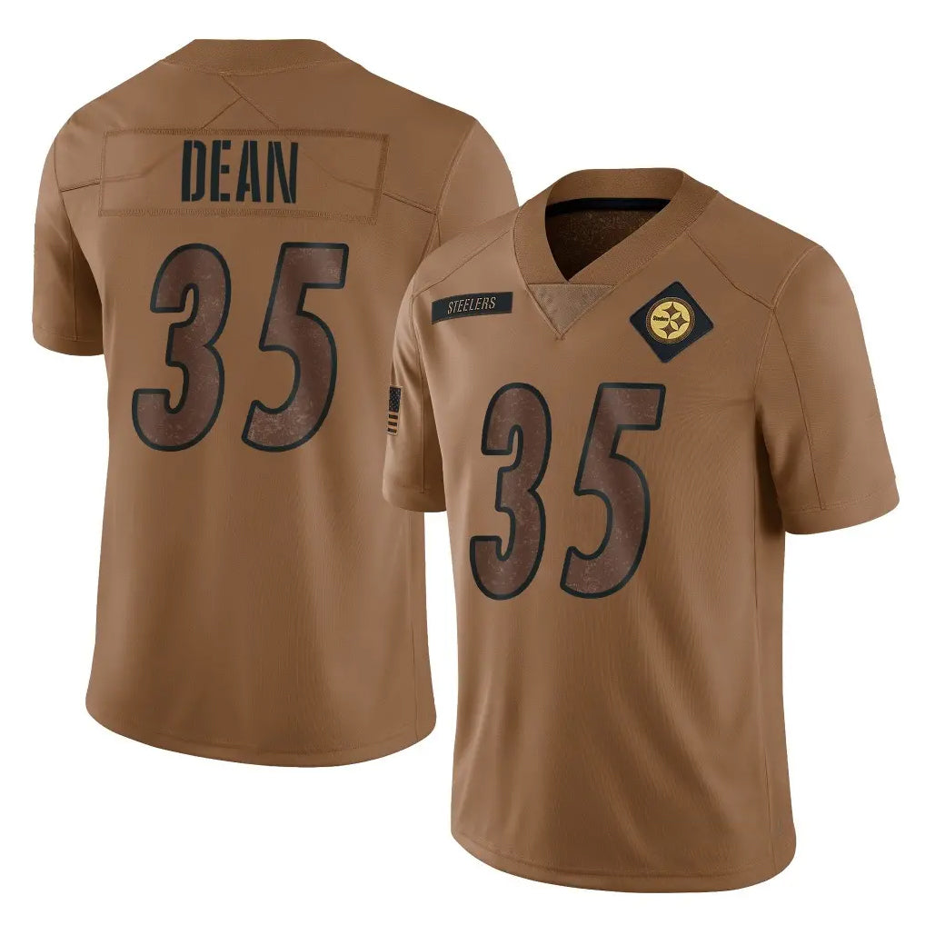 Yuxns P.Steelers #35 Jamel Dean Player Brown Limited Salute To Service Home Game Stitched Jerseys