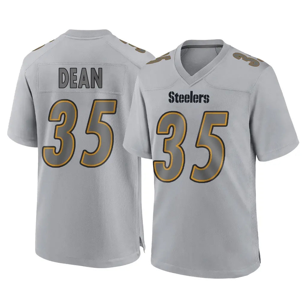 Yuxns P.Steelers #35 Jamel Dean Player Gray Atmosphere Fashion Home Game Stitched Jerseys