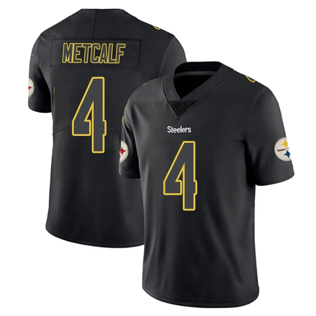 Yuxns P.Steelers #4 DK Metcalf Player Black Impact Limited Home Game Stitched Jerseys