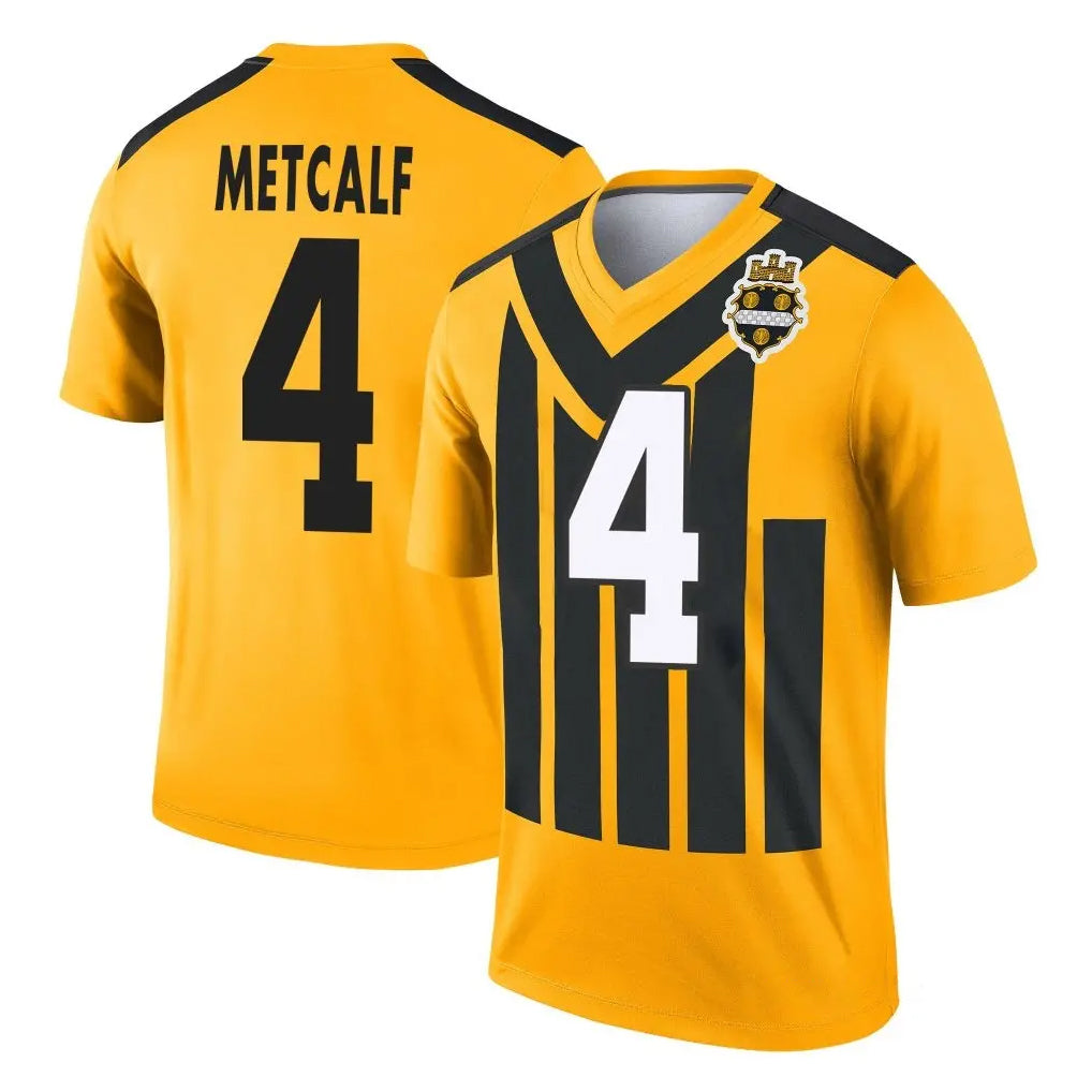 Yuxns P.Steelers #4 DK Metcalf Player Gold Legend Limited 1933 Throwback Performance Home Game Stitched Jerseys