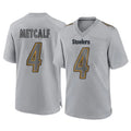 Yuxns P.Steelers #4 DK Metcalf Player Gray Atmosphere Fashion Home Game Stitched Jerseys