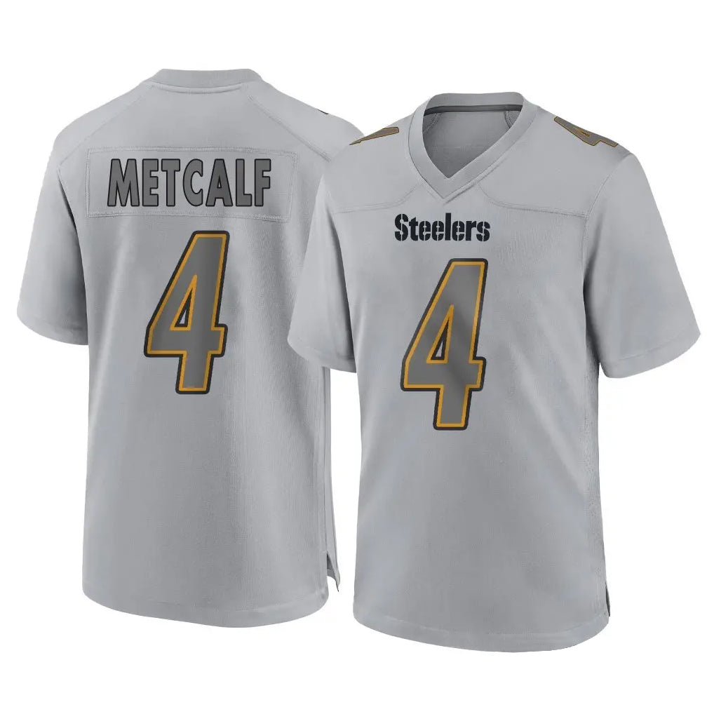 Yuxns P.Steelers #4 DK Metcalf Player Gray Atmosphere Fashion Home Game Stitched Jerseys