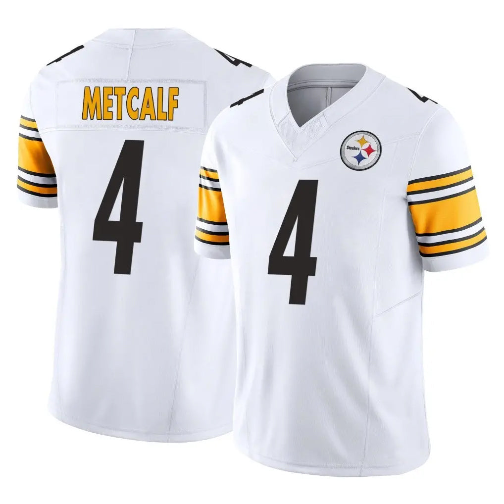 Yuxns P.Steelers #4 DK Metcalf Player White Limited Vapor F.U.S.E. Home Game Stitched Jerseys