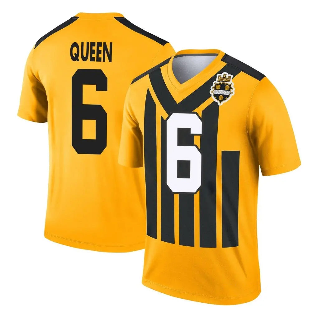 Yuxns P.Steelers #6 Patrick Queen Player Gold Legend Limited 1933 Throwback Performance Home Game Stitched Jerseys