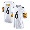 Yuxns P.Steelers #6 Patrick Queen Player White Home Game Stitched Jerseys