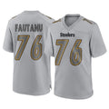 Yuxns P.Steelers #76 Troy Fautanu Player Gray Atmosphere Fashion Home Game Stitched Jerseys