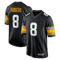 Yuxns P.Steelers #8 Aaron Rodgers Player Black Home Limited Stitched Jerseys