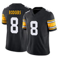 Yuxns P.Steelers #8 Aaron Rodgers Player Black Limited Alternate Vapor F.U.S.E. Home Game Stitched Jerseys