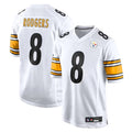 Yuxns P.Steelers #8 Aaron Rodgers Player White Replica Game Stitched Jerseys
