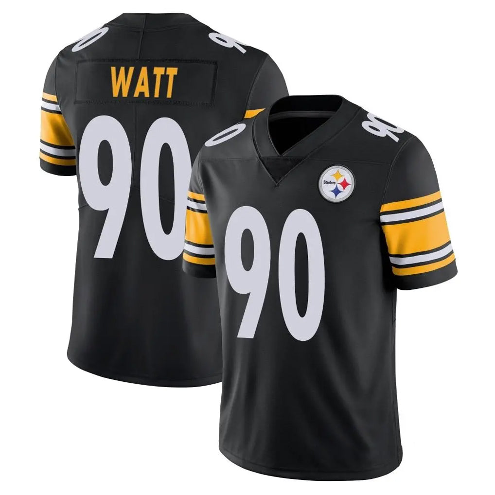 Yuxns P.Steelers #90 T.J. Watt Player Black Limited Vapor Untouchable Home Game Stitched Jerseys