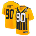 Yuxns P.Steelers #90 T.J. Watt Player Gold Alternate 1933 Throwback Game Stitched Jerseys                                                 er                         seys