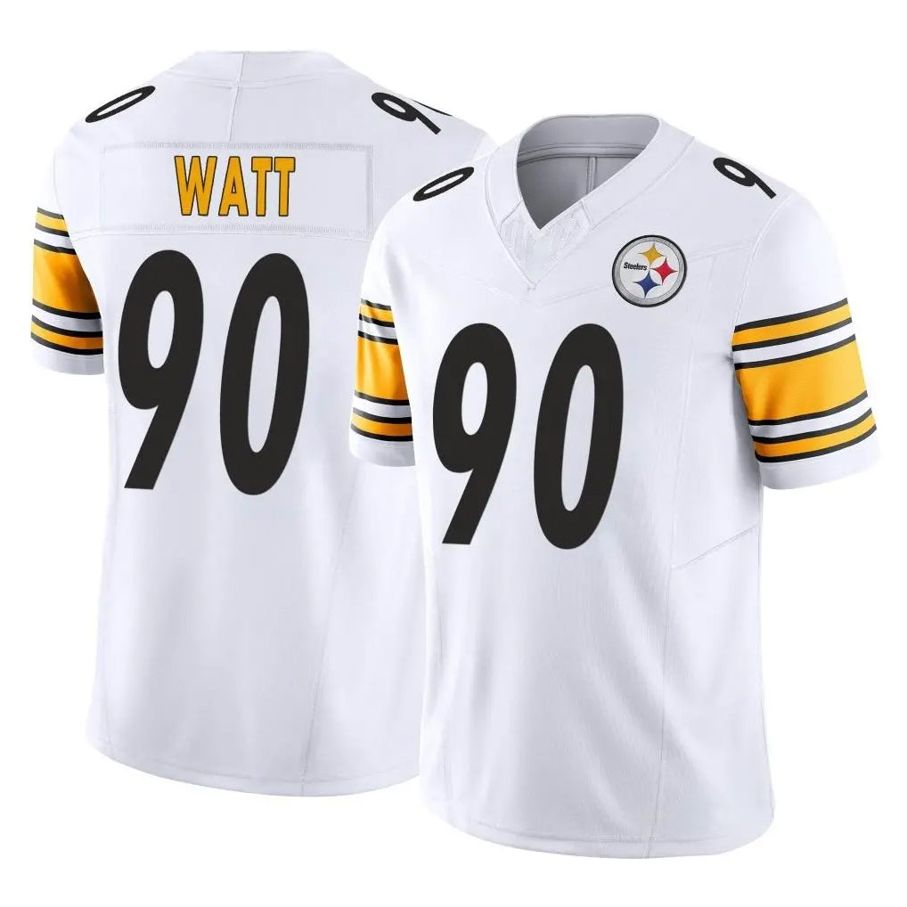 Yuxns P.Steelers #90 T.J. Watt Player White Limited Vapor F.U.S.E. Home Game Stitched Jerseys