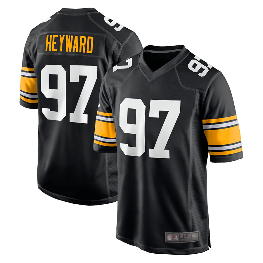 Yuxns P.Steelers #97 Cameron Heyward Player Black Home Limited Stitched Jerseys