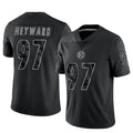Yuxns P.Steelers #97 Cameron Heyward Player Black Limited Reflective Stitched Jerseys