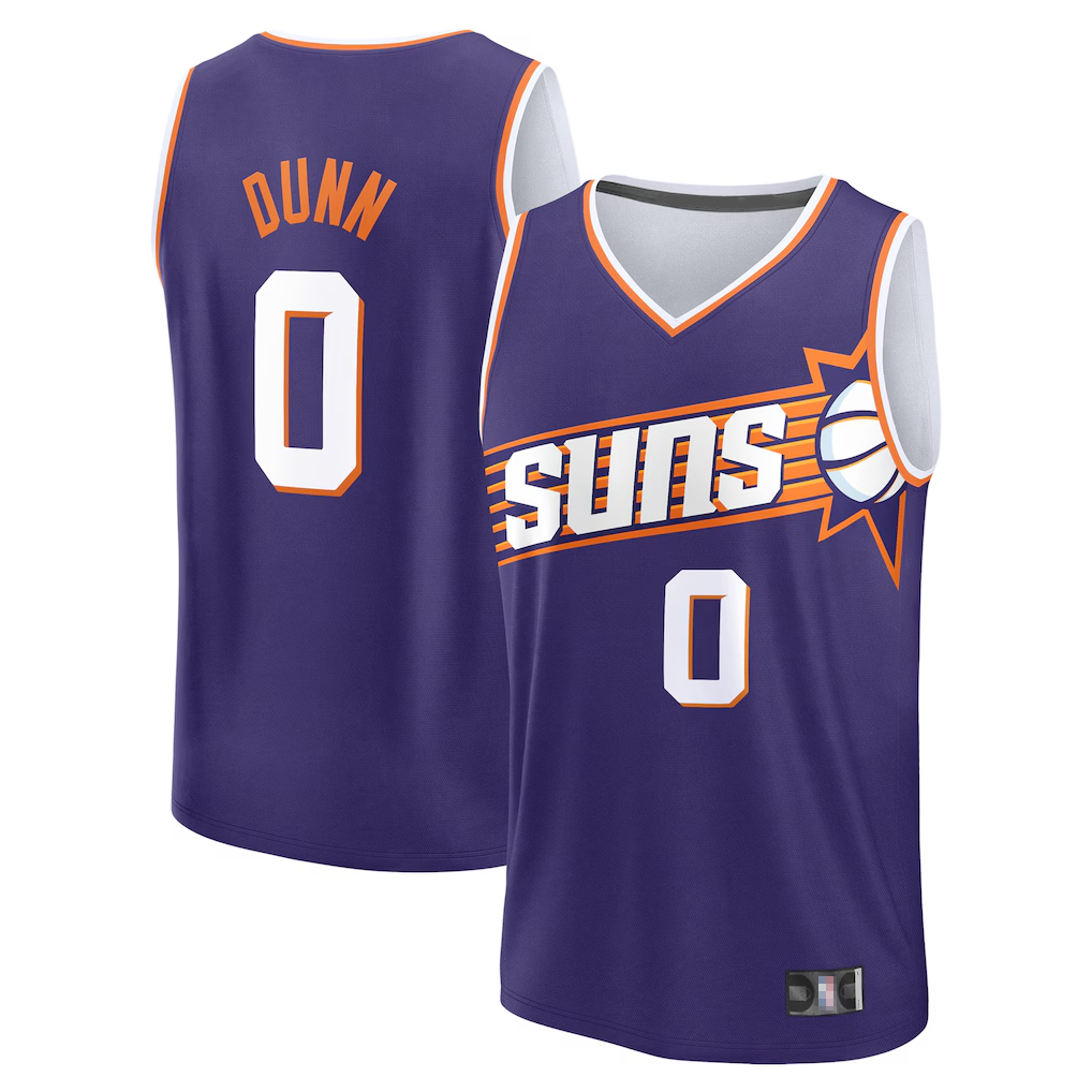 Yuxns P.Suns #0 Ryan Dunn Purple 2024 Draft Fast Break Player Stitched Jerseys - Icon Edition