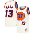 Yuxns P.Suns #13 Steve Nash Mitchell & Ness Cream Chainstitch Swingman Stitched Jerseys