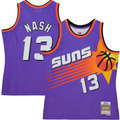 Yuxns P.Suns #13 Steve Nash Mitchell & Ness Purple Hardwood Classics 199697 Tropical Swingman Stitched Jerseys