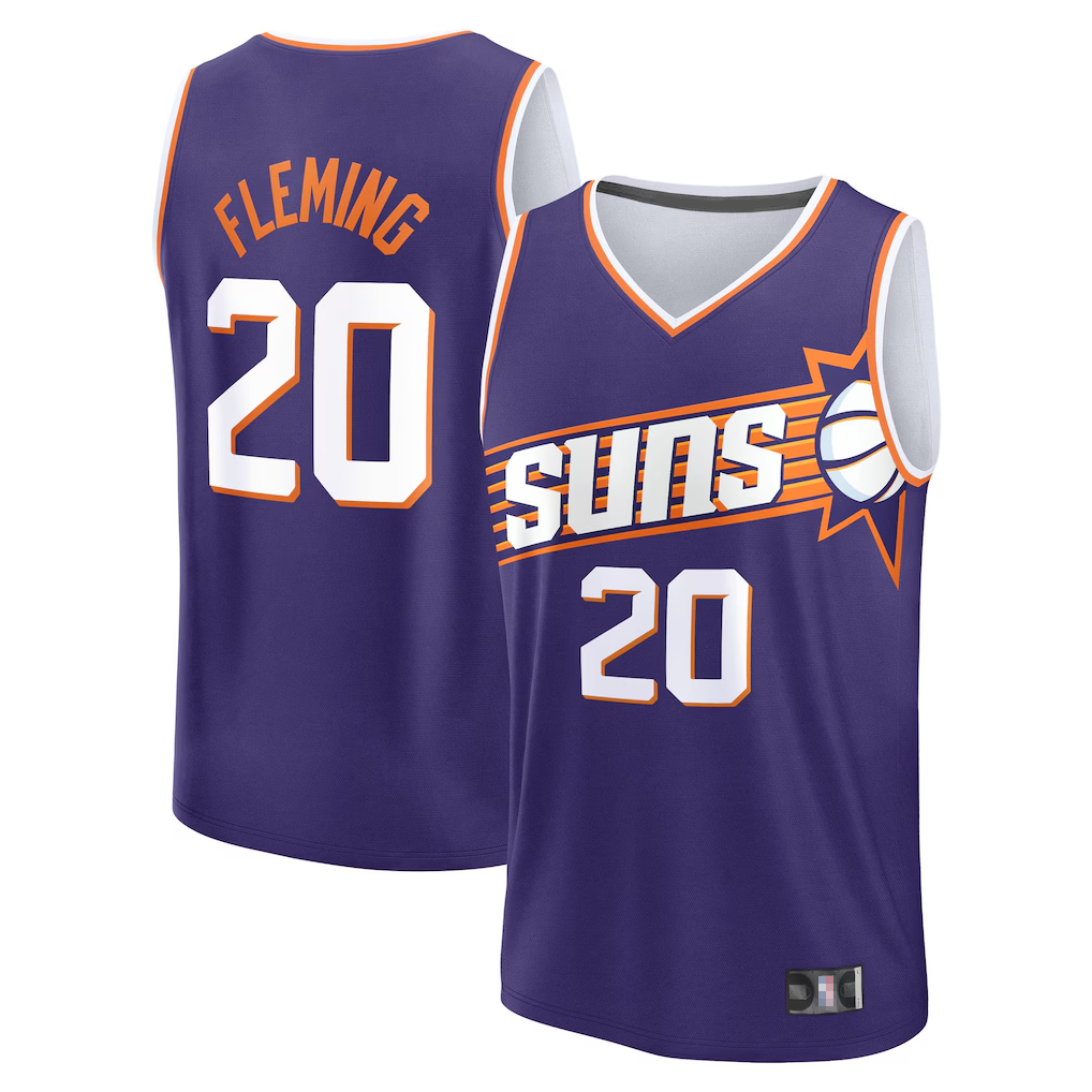 Yuxns P.Suns #20 Rasheer Purple Fast Break Replica Stitched Jerseys - Icon Edition