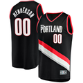 Yuxns PT.Blazers #00 Scoot Henderson Black Fast Break Replica Stitched Jerseys - Icon Edition