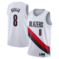 Yuxns PT.Blazers #8 Deni Avdija White Swingman Stitched Jerseys - Association Edition
