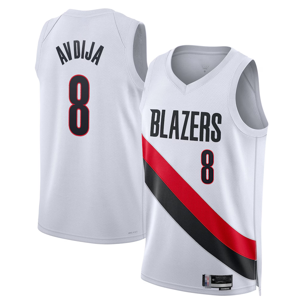 Yuxns PT.Blazers #8 Deni Avdija White Swingman Stitched Jerseys - Association Edition
