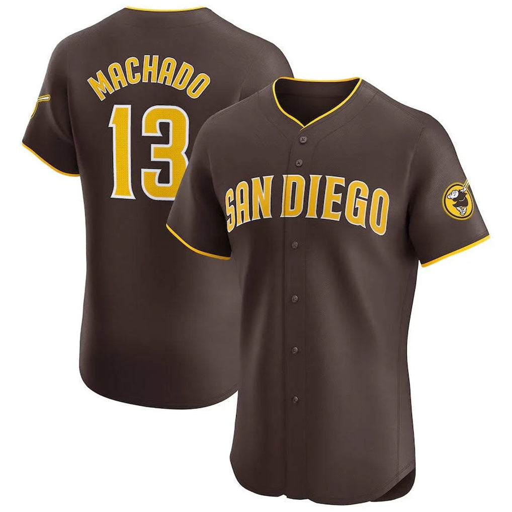 Yuxns S.Diego Padres #13 Manny Machado Player Brown Home Limited Elite Stitched Jerseys