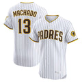 Yuxns S.Diego Padres #13 Manny Machado Player White Home Limited Elite Stitched Jerseys
