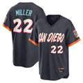 Yuxns S.Diego Padres #22 Mason Miller Player Obsidian 2026 City Connect Home Limited T-shirt Stitched Jerseys