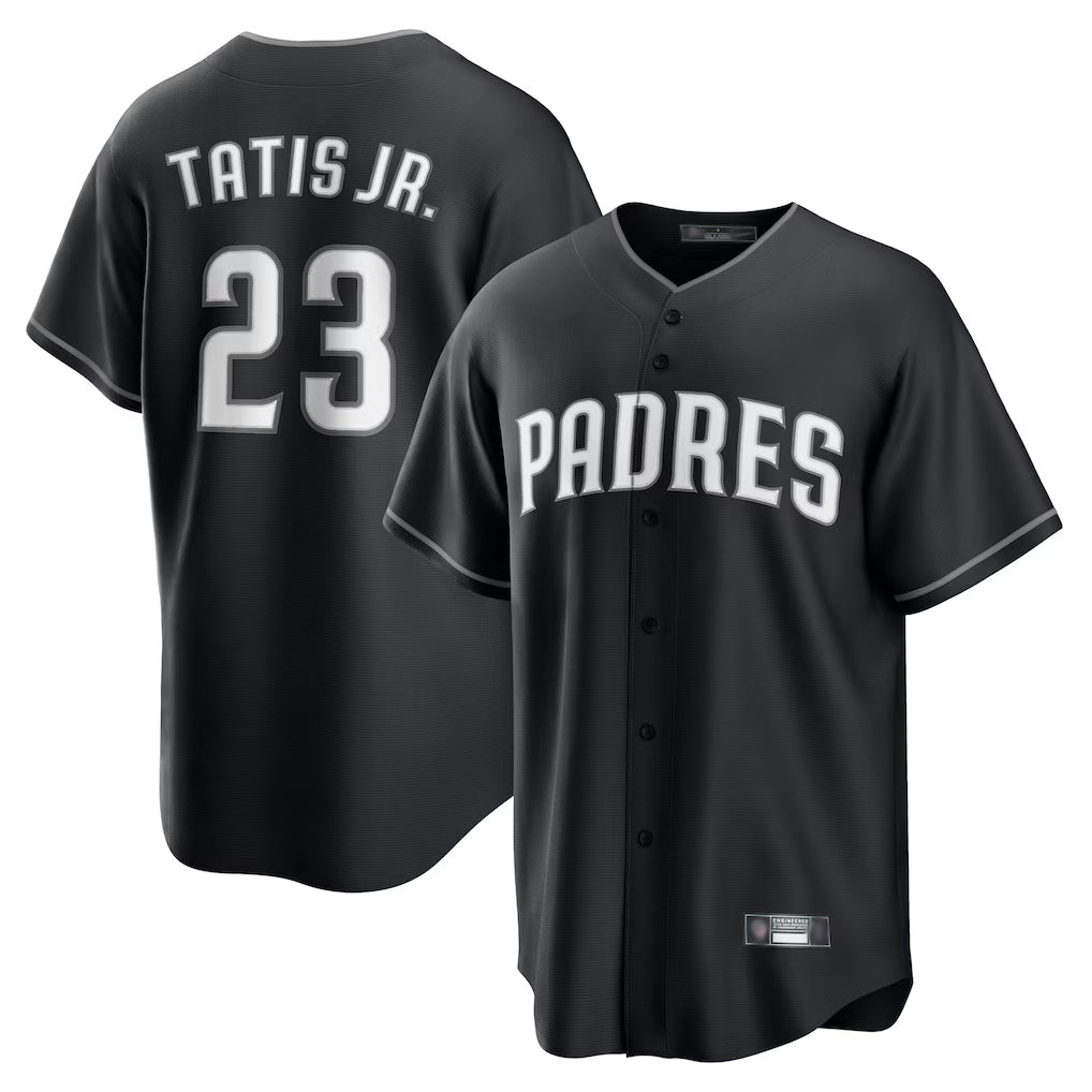 Yuxns S.Diego Padres #23 Fernando Tatis Jr Player Black Home Game Stitched Jerseys