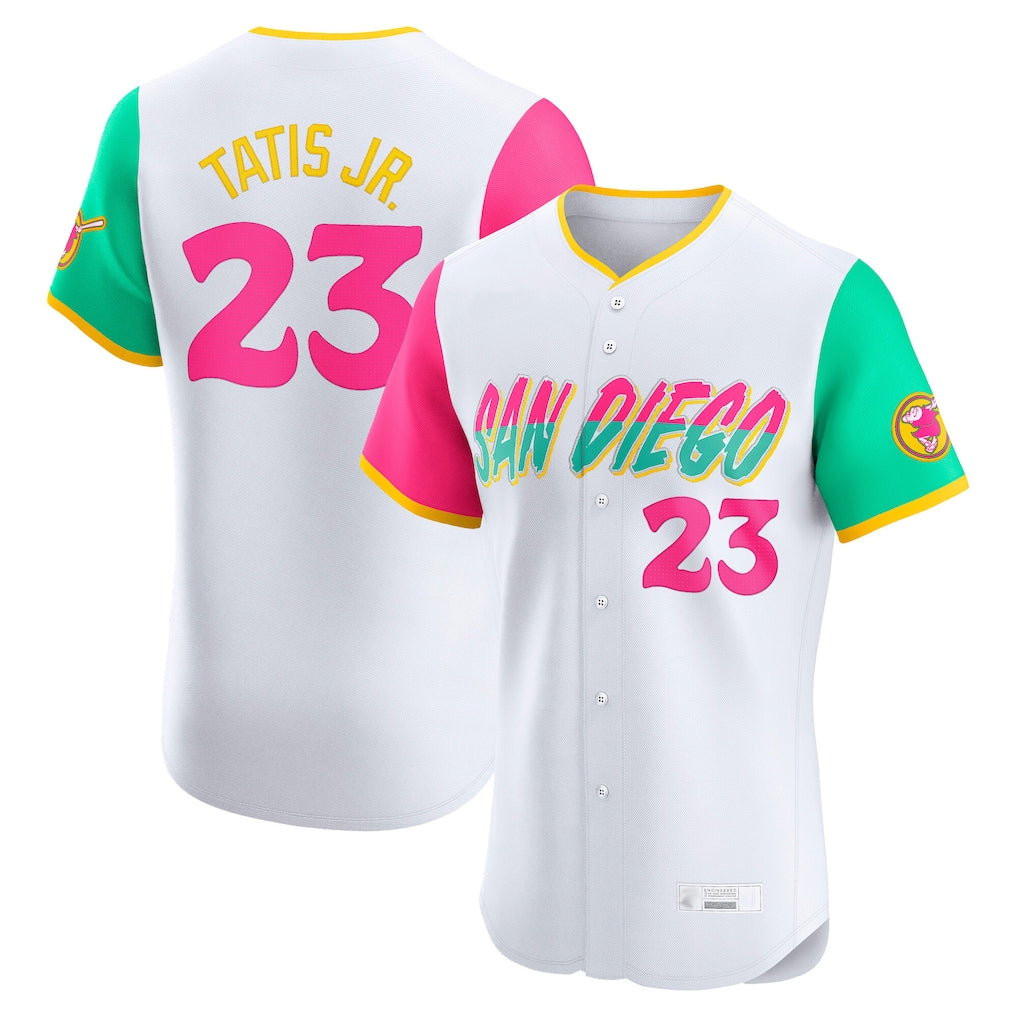 Yuxns S.Diego Padres #23 Fernando Tatis Jr Player White City Connect Home Limited Elite Stitched Jerseys