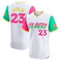 Yuxns S.Diego Padres #23 Fernando Tatis Jr Player White City Connect Home Limited Elite Stitched Jerseys