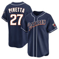 Yuxns S.Diego Padres #27 Nick Pivetta Player Navy Cooperstown Collection Limited Home Stitched Jerseys