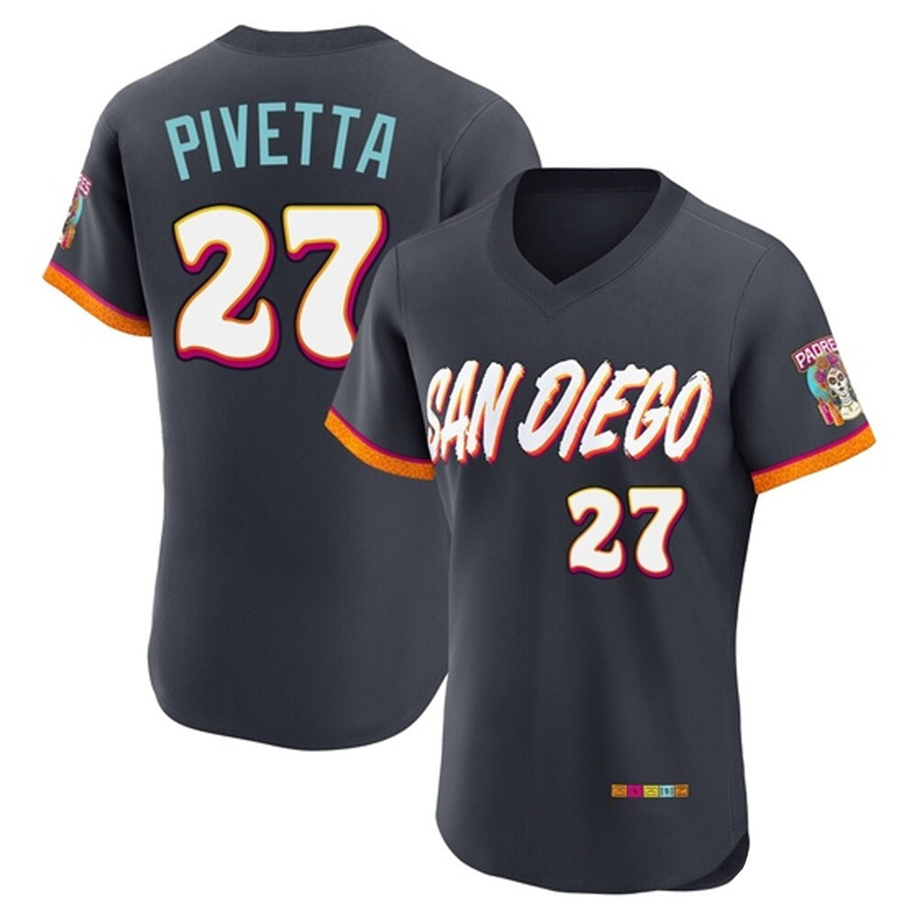 Yuxns S.Diego Padres #27 Nick Pivetta Player Obsidian 2026 City Connect Home Limited Elite T-shirt Stitched Jerseys