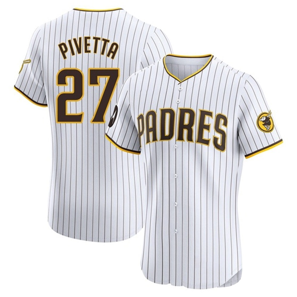 Yuxns S.Diego Padres #27 Nick Pivetta Player White Home Limited Elite Stitched Jerseys