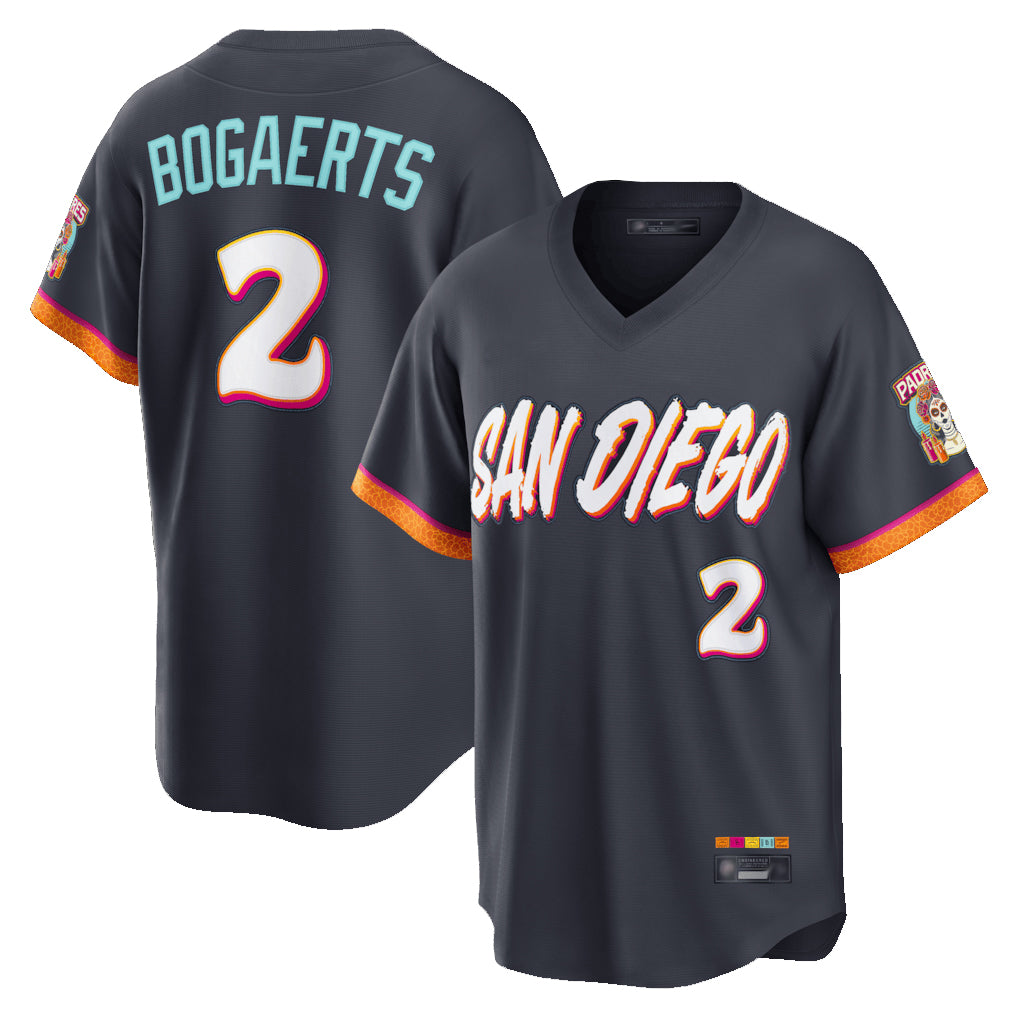 Yuxns S.Diego Padres #2 Xander Bogaerts Player Obsidian 2026 City Connect Home Limited T-shirt Stitched Jerseys