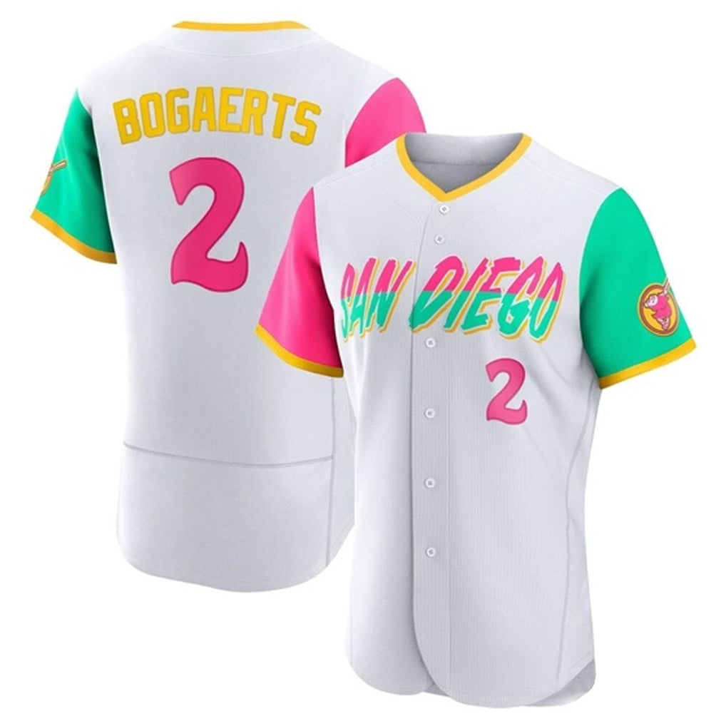 Yuxns S.Diego Padres #2 Xander Bogaerts Player White City Connect Home Limited Elite Stitched Jerseys
